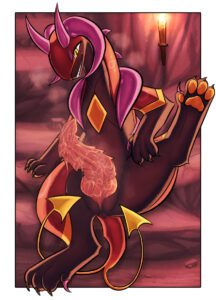 pokemon-hentai-art-–-pointed-tail,-torch,-presenting,-anus,-alpha-channel,-ovipositor