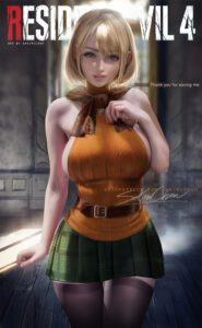 resident-evil-rule-–-female,-skirt,-looking-at-viewer,-short-skirt,-resident-evil-make,-blonde-hair