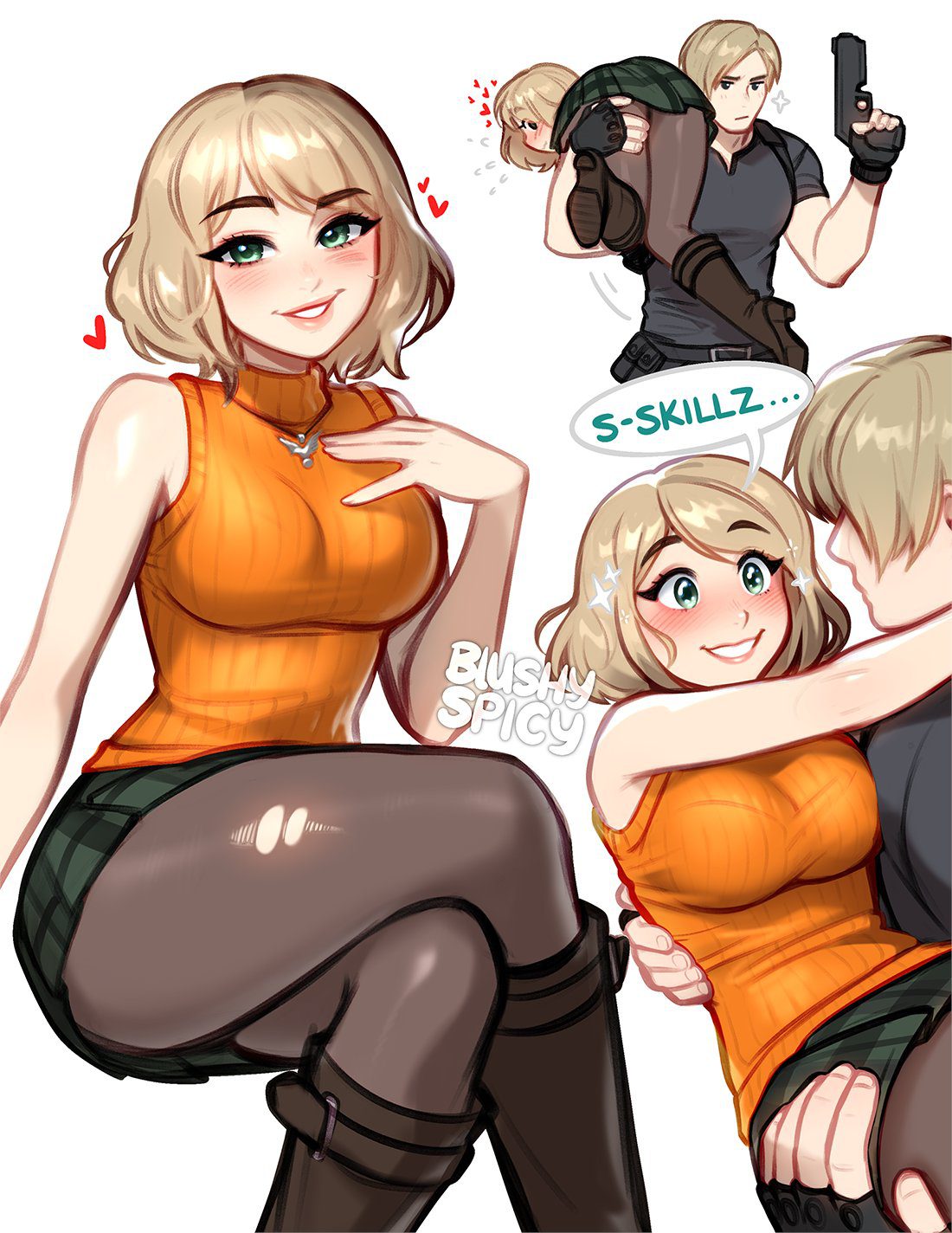 resident-evil-rule-xxx-–-blushing,-short-hair,-boots,-ashley-graham,-smiling