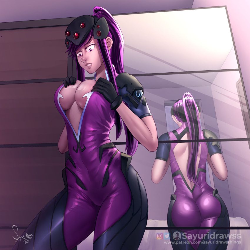 overwatch-game-porn-–-latex-suit,-tight-clothing,-breast-press,-ass,-sayuri-(sayuridrawsthings),-widowmaker,-oc