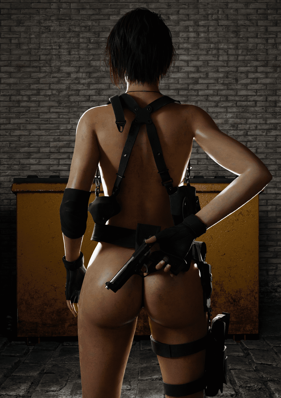 resident-evil-hentai-–-shiny-skin,-straps,-gloves,-gun,-unprofessional-behavior,-policewoman,-tactical-nudity