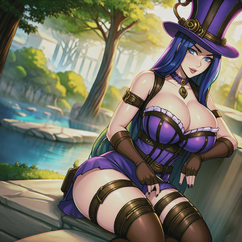 league-of-legends-sex-art-–-smiling-at-viewer,-armwear,-stable-diffusion,-ai-generated,-cleavage,-necklace,-arm-band