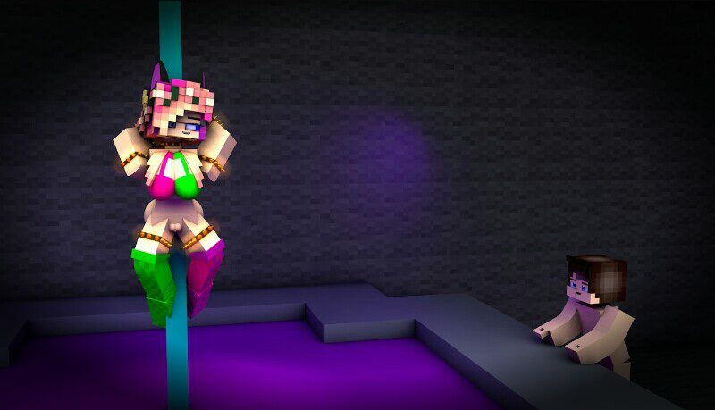 minecraft-hot-hentai-–-blush,-outside,-striped,-smile,-stripper-pole,-no-panties,-bra