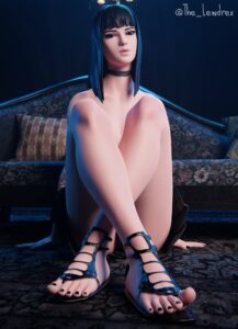 charlotte-game-hentai,-slayercharlotte-game-hentai-–-solo,-sandals,-black-nail-polish,-black-hair,-shoes