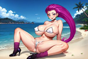 jessie-free-sex-art-–-pink-hair,-curvaceous,-curvy-body,-long-hair,-bikini