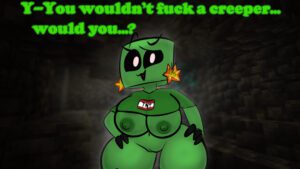minecraft-rule-porn-–-creeper,-cave,-text,-areolae,-earrings