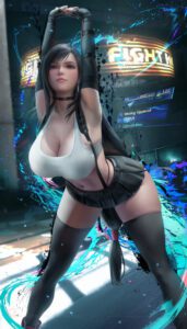 final-fantasy-hentai-–-final-fantasy-vii,-thick-thighs,-big-ass,-tifa-lockhart,-hourglass-figure,-sakimichan