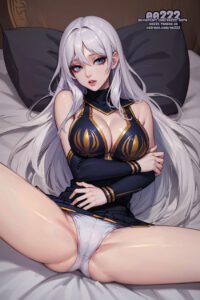 ashe-hentai-porn-–-missionary-sex,-white-panties,-pillow,-white-hair,-skirt-up
