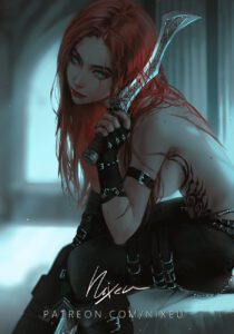 league-of-legends-game-porn-–-red-hair,-nixeu,-breasts,-sword,-breasts-out,-sideboob,-female-only
