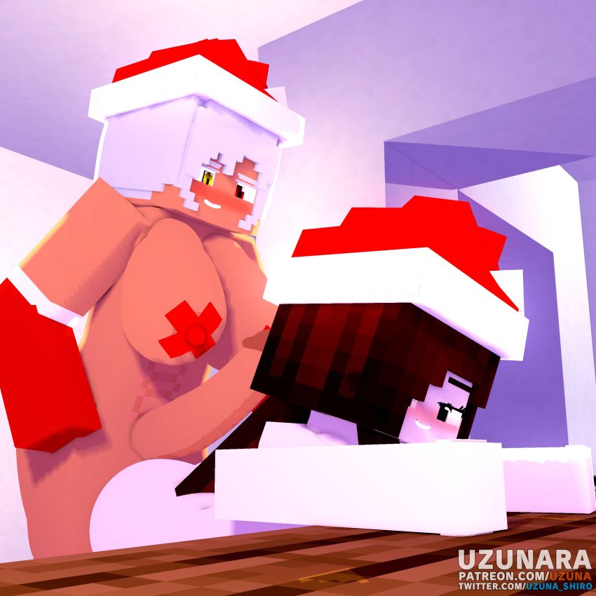 minecraft-xxx-art-–-yuri,-humanoid,-futanari,-looking-at-viewer,-horny-female