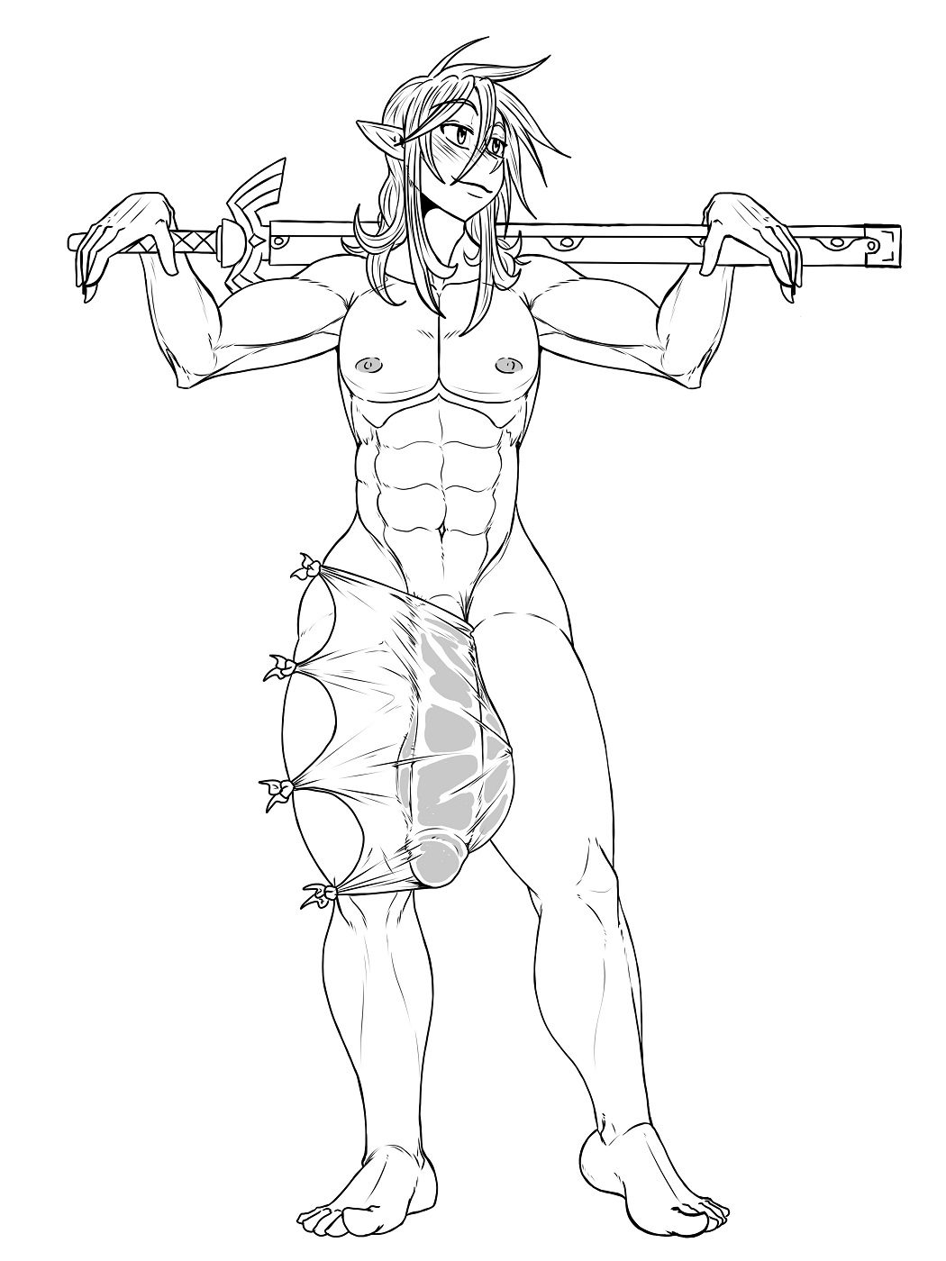the-legend-of-zelda-hentai-art-–-big-penis,-muscular-male,-sword,-ineffective-loincloth