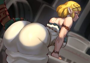 the-legend-of-zelda-hentai-art-–-parted-bangs,-link,-official-alternate-hairstyle,-hand-on-another&#ass