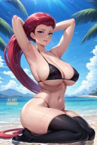 jessie-hot-hentai-–-ai-art-panwho,-outdoors,-armpits,-red-hair,-huge-breasts,-nintendo,-hips