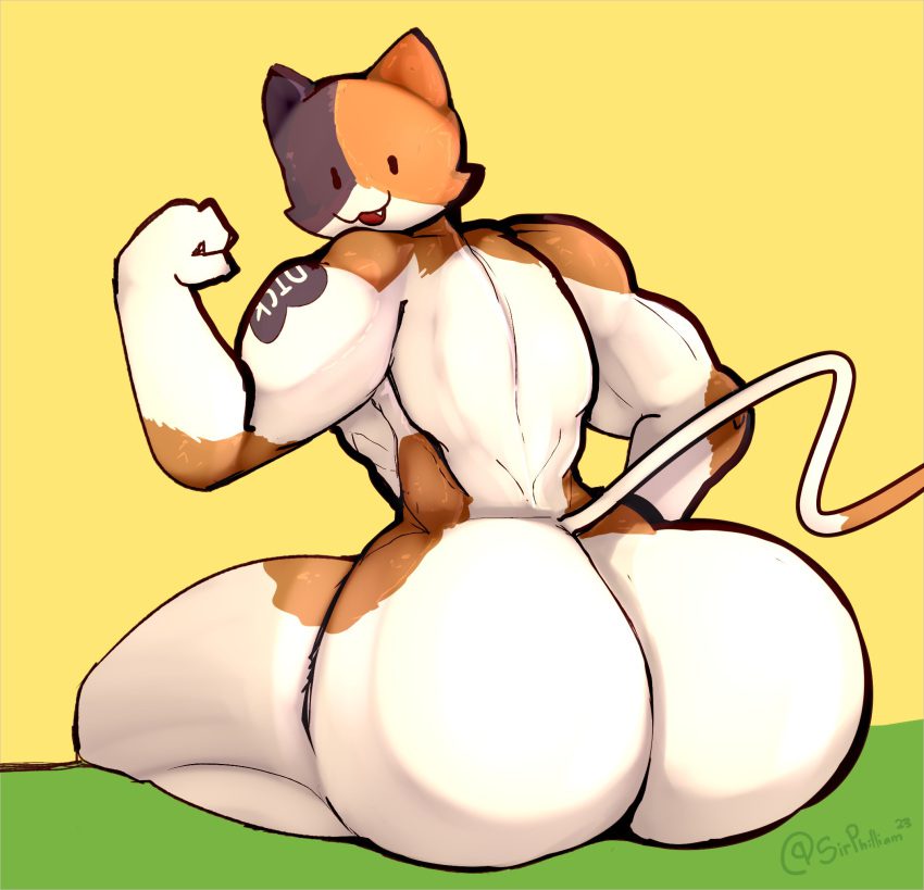 meowscles-porn-hentai-–-open-mouth,-furry-only,-tattoo,-smile,-ass-focus,-big-butt