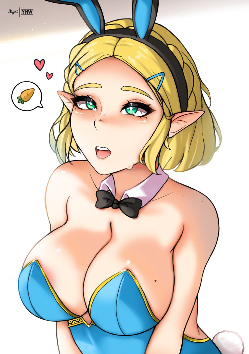 the-legend-of-zelda-hentai-porn-–-short-hair,-carrot,-bunnysuit,-shirt-collar,-blonde-hair
