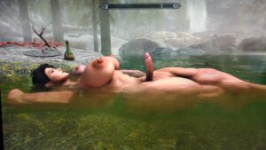 skyrim-sex-art-–-thick-thighs,-abs,-futanari,-erect-penis,-balls,-muscular-female,-screenshot