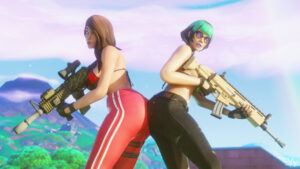 ruby-xxx-art,-sunny-xxx-art-–-ass-focus,-pants,-blender,-bra,-multicolored-hair,-weapon