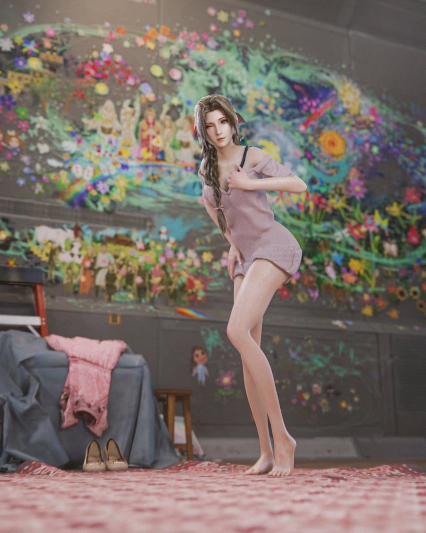 final-fantasy-hentai-xxx-–-final-fantasy-vii-remake,-brown-hair,-final-fantasy-vii,-aerith-gainsborough,-legs