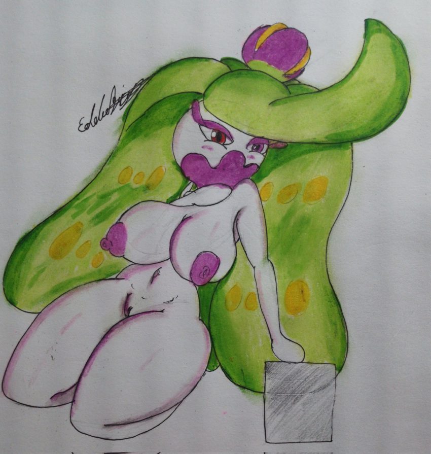 pokemon-hentai-art-–-blush-lines,-completely-nude,-breasts,-green-hair,-solo-female,-long-hair,-female