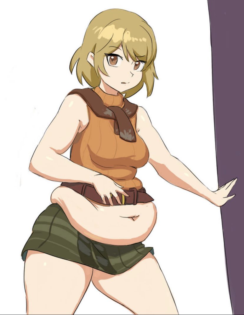 resident-evil-porn-hentai-–-thick-thighs,-fat-girl,-belly-overhang,-skirt