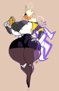 pokemon-xxx-art-–-jintonic,-video-games,-rotom,-thick-thighs,-hand-on-hip,-breasts,-wide-hips