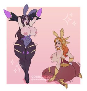 leona-game-porn-–-thighhighs,-exposed-breasts,-expansion,-breasts,-bunny-girl,-riot-games,-breasts-out