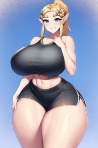 the-legend-of-zelda-hentai-art-–-dolphin-shorts,-huge-ass,-gigantic-breasts,-huge-breasts,-hand-on-hip,-gigantic-ass