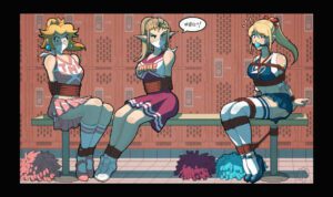 the-legend-of-zelda-rule-–-tennis-shoes,-over-the-mouth-gag,-locker-bench