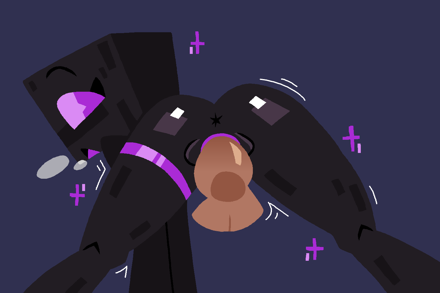 minecraft-sex-art-–-flat-background,-purple-eyes,-enderwoman,-simple-background,-flat-chest,-purple-collar,-dark-skinned-male