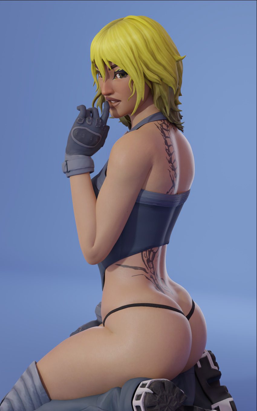 hana-game-porn-–-crop-top,-gloves,-yellow-hair,-tattoo