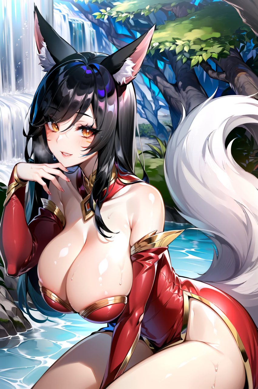 league-of-legends-hentai-art-–-looking-at-viewer,-ai-generated,-female-focus,-ahri,-curvaceous