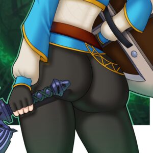 the-legend-of-zelda-hot-hentai-–-zelda-(breath-of-the-wild),-solo,-mwxxxart,-female,-clothed,-bubble-butt,-thick-thighs