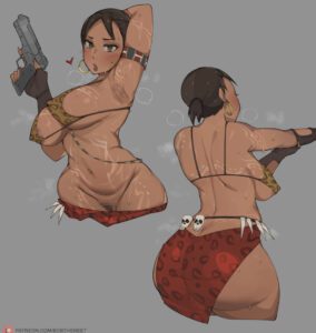 resident-evil-xxx-art-–-pubic-hair,-brown-hair,-breasts,-ls,-wide-hips,-holding-object