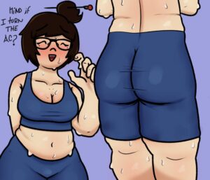 mei-free-sex-art-–-fat-ass,-sweatdrop,-tight-clothing,-chubby-female,-glasses,-sweat