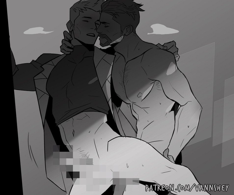 overwatch-hentai-art-–-soldier-ay,-censored-penis,-jacket,-shirt