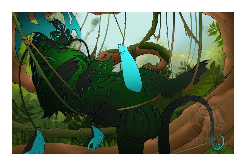 final-fantasy-sex-art-–-forest,-nynehells,-blue-eyes,-green-body,-relaxing,-green-fur