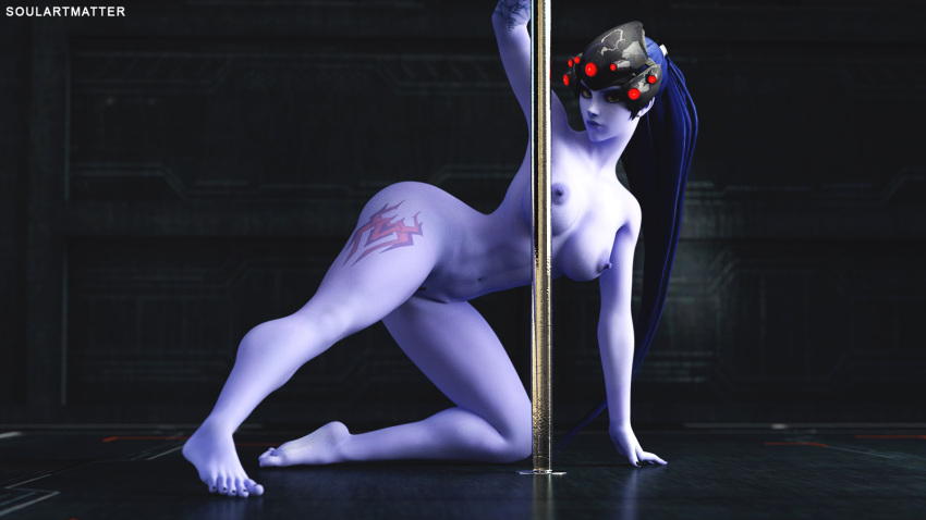 overwatch-game-hentai-–-soulartmatter,-stripper-pole,-solo,-nude-female,-breasts,-widowmaker
