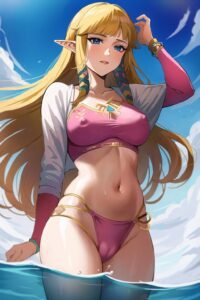 the-legend-of-zelda-game-hentai-–-big-breasts,-solo-female,-osyasenpai,-solo,-blonde-hair,-swimsuit