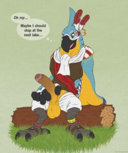 the-legend-of-zelda-rule-–-partially-clothed,-barefoot,-avian,-penis,-clothing