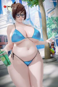 mei-hentai-porn-–-wet,-blue-swimsuit