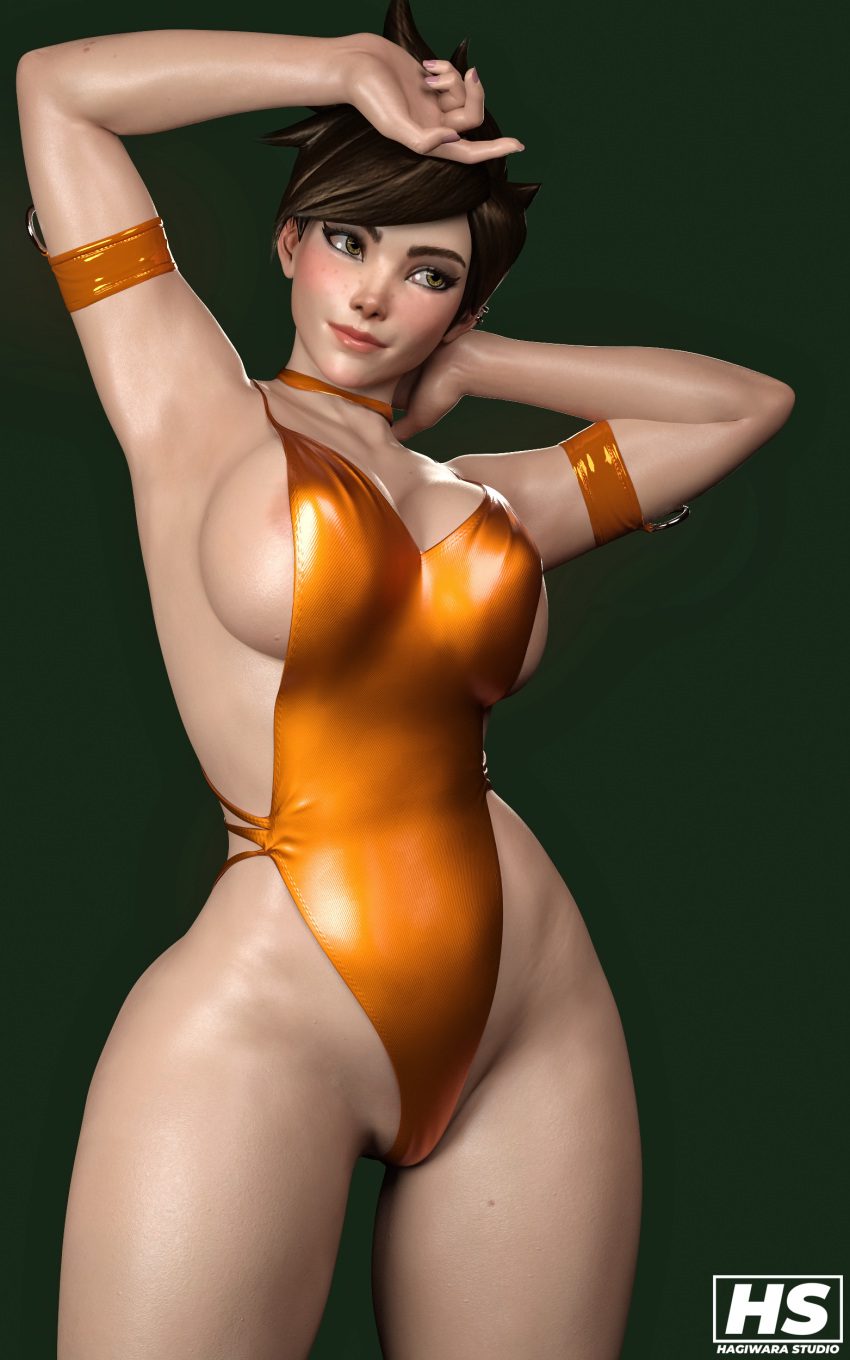 overwatch-free-sex-art-–-looking-at-viewer,-posing,-swimsuit,-blizzard-entertainment,-hagiwara-studio,-brown-hair,-one-piece-swimsuit
