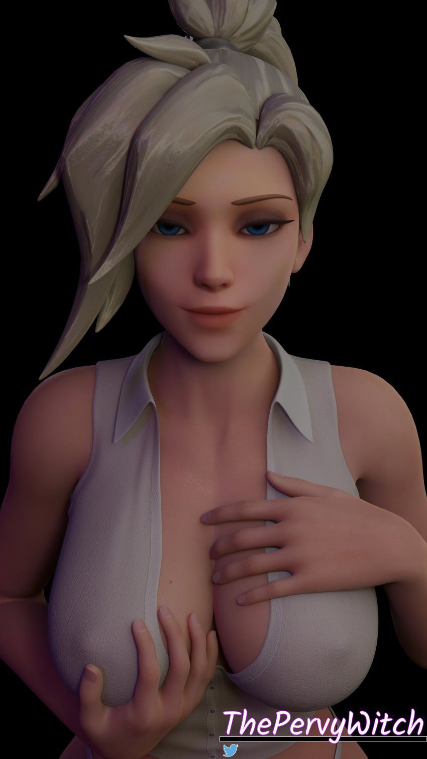 overwatch-hentai-xxx-–-no-background,-ls,-holding-own-breast,-buttoned-shirt,-white-shirt