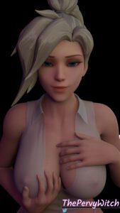 overwatch-rule-xxx-–-nipple-bulge,-no-background,-female,-looking-at-viewer,-blonde,-smug-face,-clothed-female