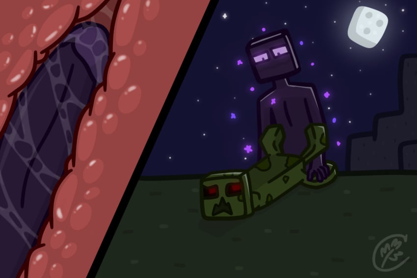 minecraft-porn-hentai-–-humanoid-penis,-nderman,-red-eyes,-anal