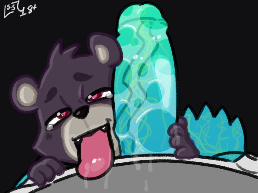 grizz-xxx-art-–-liquid-monster,-saliva,-heart-eyes,-teeth,-claws