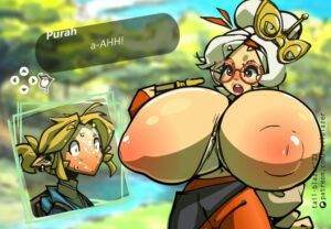 the-legend-of-zelda-game-hentai-–-link,-male,-purah,-glasses,-huge-breasts,-outdoors,-tail-blazer