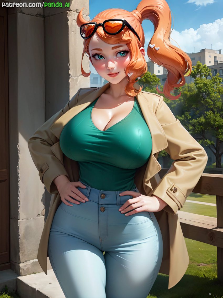 sonia-game-porn-–-orange-hair,-smile,-curvy,-outdoors