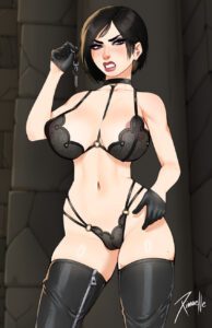 resident-evil-xxx-art-–-resident-evil-olo-female,-biohazard,-curvy-figure,-latex-thighhighs,-sian-female