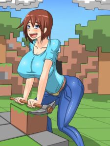 minecraft-game-hentai-–-dr.bug,-looking-at-viewer,-brown-hair,-big-breasts