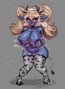 league-of-legends-sex-art-–-pattern-clothing,-angry,-cow-print-bikini,-solo
